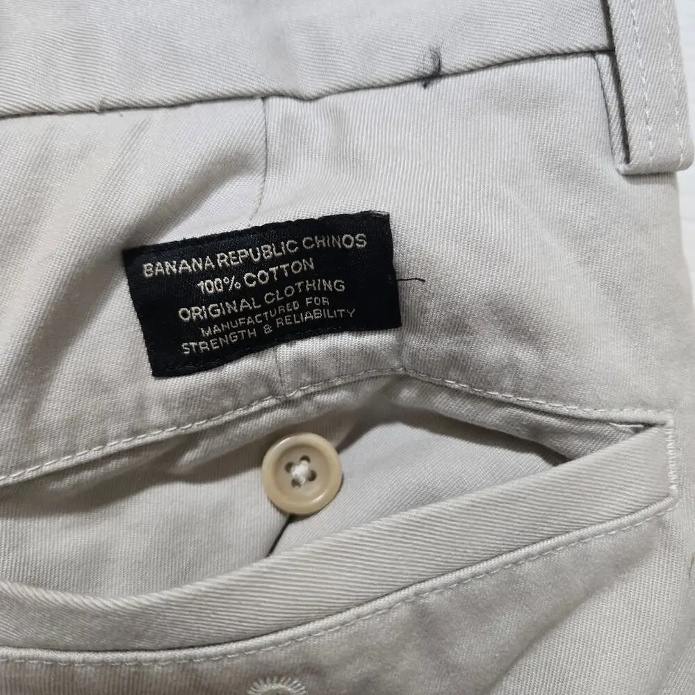 Banana Republic Gavin Khaki Straight Chino Pants 31x30
